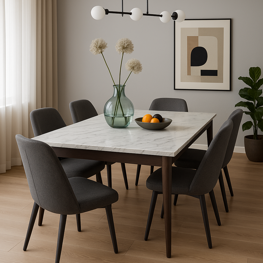 Tablero de MDF acabado Nature Marmol Blanco