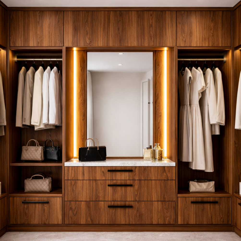 Tablero De MDF Acabado - Nogal Americano